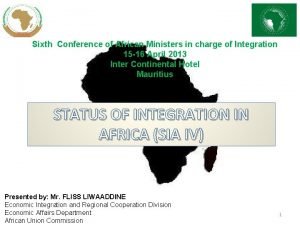 Sixth Conference of African Ministers in charge of