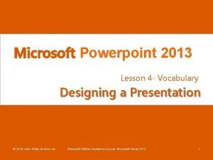 Powerpoint lesson 4