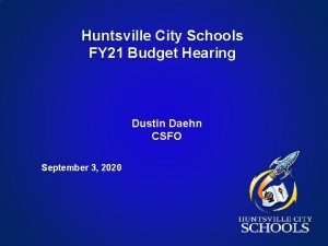 Huntsville City Schools FY 21 Budget Hearing Dustin