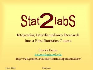 Integrating Interdisciplinary Research into a First Statistics Course