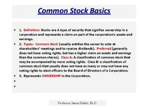 Common stock definition