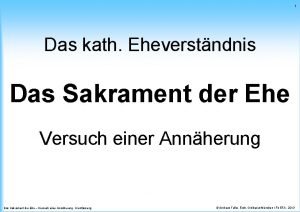 Sakrament der ehe unterrichtsmaterial