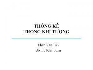 THNG K TRONG KH TNG Phan Vn Tn