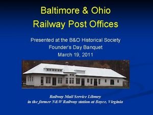 Baltimore ohio post office