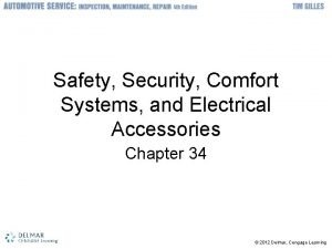Safety Security Comfort Systems and Electrical Accessories Chapter