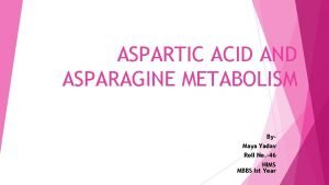 Aspartic acid function