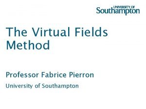 Virtual fields method