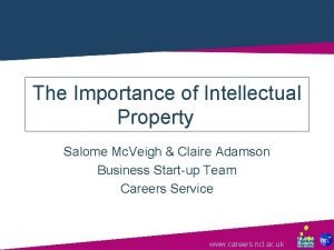 The Importance of Intellectual Property Salome Mc Veigh
