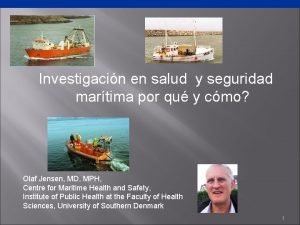 Investigacin en salud y seguridad martima por qu