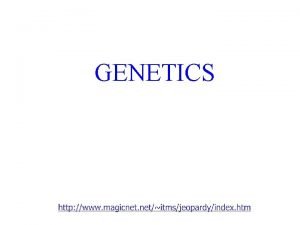 Genetics jeopardy