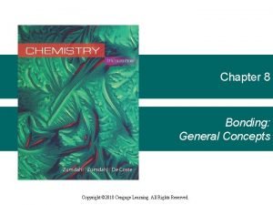 Chapter 8 Bonding General Concepts Copyright 2018 Cengage