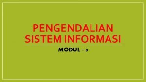 Modul 8 analisis sistem informasi