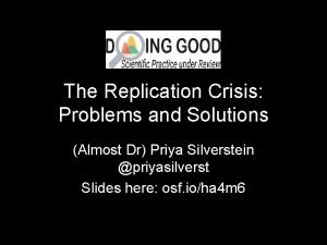 The replication crisis