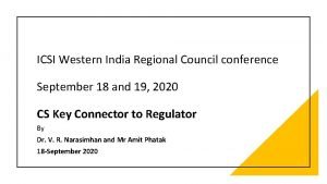 ICSI Western India Regional Council conference September 18