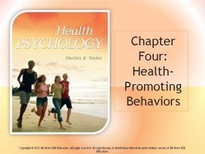 Chapter Four Health Promoting Behaviors Copyright 2015 Mc