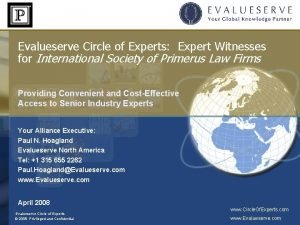 Evalueserve Circle of Experts Expert Witnesses for International