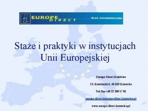 Komisja europejska staż