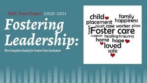 FASC State Project 2020 2021 Fostering Leadership The
