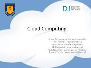 Cloud Computing Grupo 4 de computacin y programacin