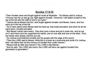 Exodus 17 8-16