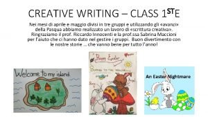 Creative writing for class 1 Creative writing for class 1