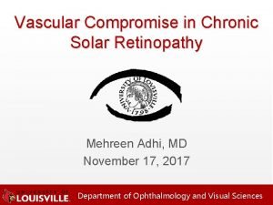 Solar retinopathy