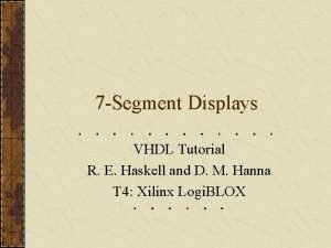 7 segment display vhdl 7 segment display vhdl
