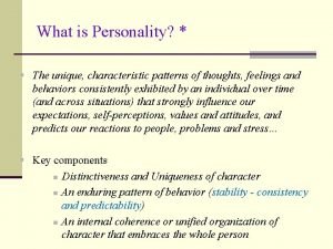 What is personality