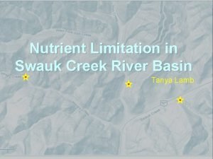 Nutrient Limitation in Swauk Creek River Basin Tanya