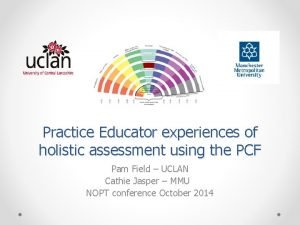 Practice Educator experiences of holistic assessment using the