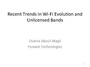 Wifi evolution