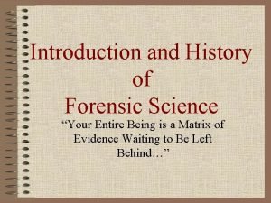 Hans gross forensic science
