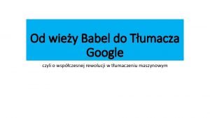 Google babel