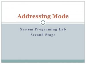 Base register addressing mode example