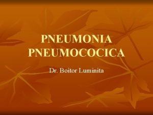Pneumonia pneumococica