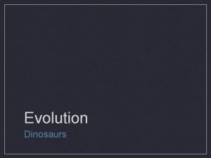 Dinosaurs cladogram