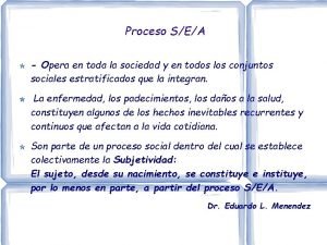 Proceso sea Proceso sea