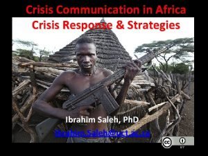 Crisis communication model