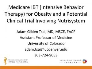Ibt obesity counseling