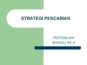 Search strategy