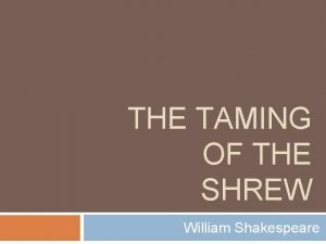 Allusions in taming of the shrew