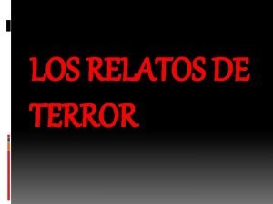 Elementos del relato de terror