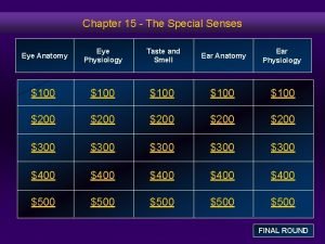 Chapter 15 special senses