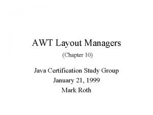 Layout manager in awt