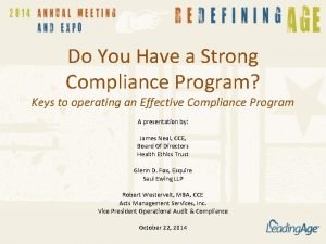 Ppaca compliance program requirements