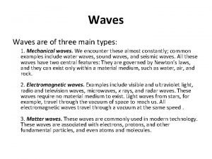 Types of waves