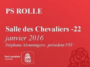 PS ROLLE Salle des Chevaliers 22 janvier 2016
