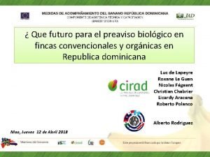 Que futuro para el preaviso biolgico en fincas