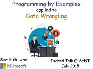 Data wrangling examples