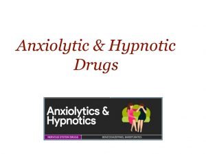 Anxiolytic drugs